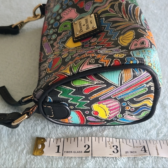 Dooney & Bourke Black Multicolor Doodle Wristlet - Picture 11 of 13
